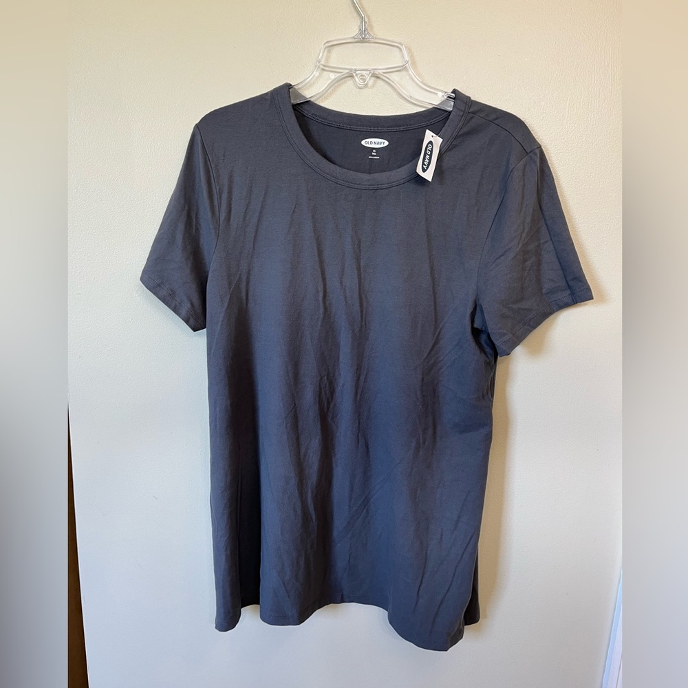 Old Navy Dark Gray Crew Neck Tee